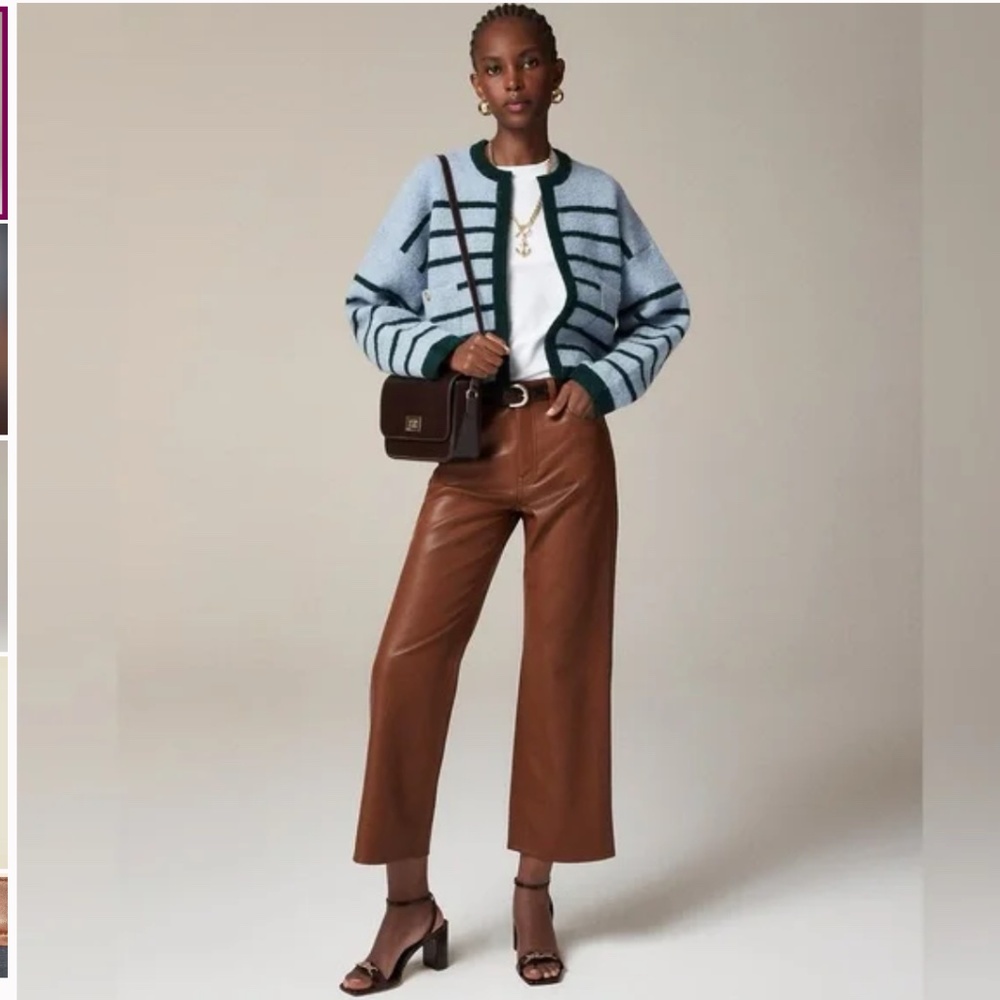 J.Crew Slim wide-leg pant in faux leather